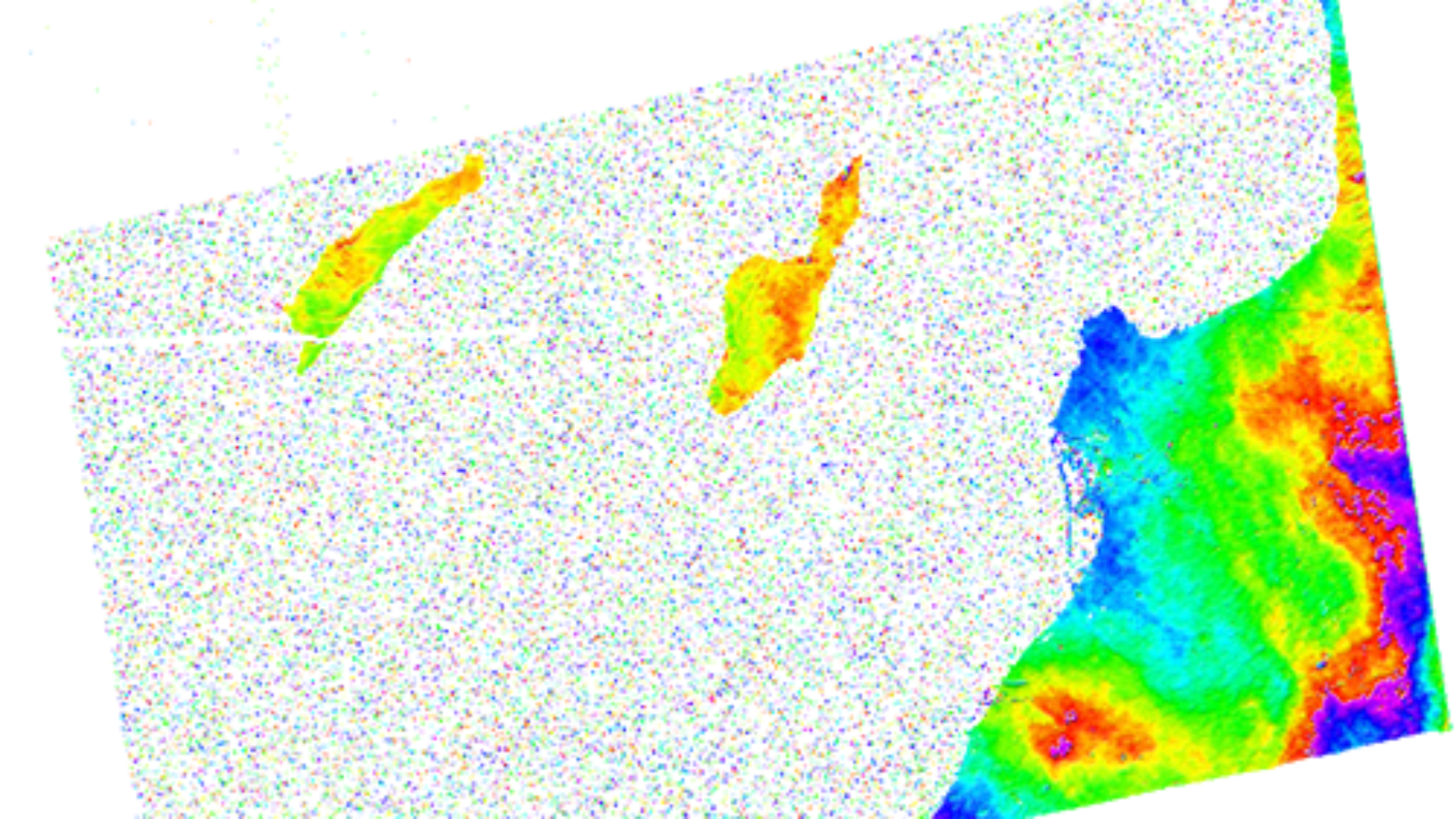 A sample color phase product for the F1 swath, Copernicus Sentinel data 2015 Contains modified Copernicus Sentinel data 2016, processed by ESA.